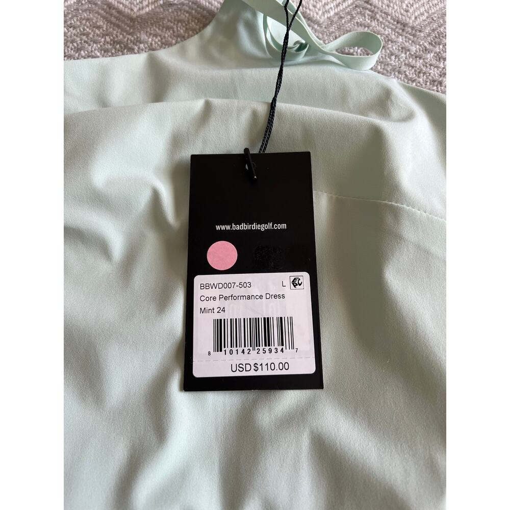 Bad Birdie Core Performance Gold Dress in Mint Green, size L, NWT - Picture 12 of 12